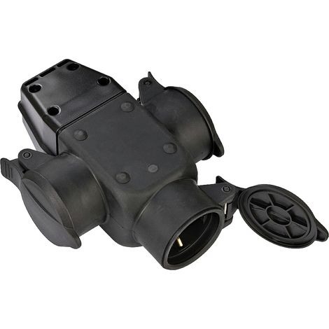 Brennenstuhl 1082120 3fach-Kupplung Gummi 230 V Schwarz IP44 (1/5)