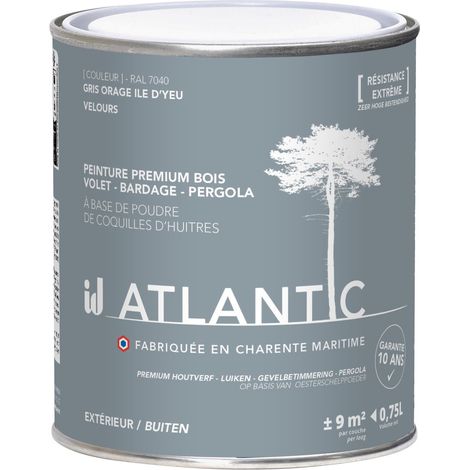 Peinture bois extérieurs - RAL 7040 Gris orage Ile d'Yeu- 750ML - ATLANTIC (1/3)