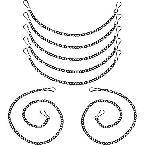 7pièces Chaîne de Suspension Élégante avec Crochets pour Affiches Mangeoires à Oiseaux et Vitraux Chaînes de Décoration et Accroche Polyvalente (1/5)