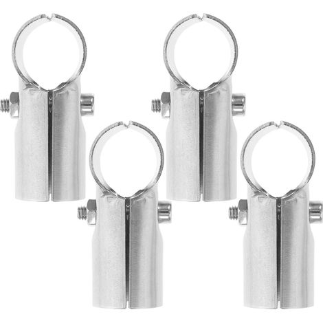 Pinces en T Inox 25 Mm, Lot de 4 Connecteurs de Tube pour Clôture Grillagée, Outils de Réparation et Fixation sans Soudure pour Étagères, Portants (1/5)