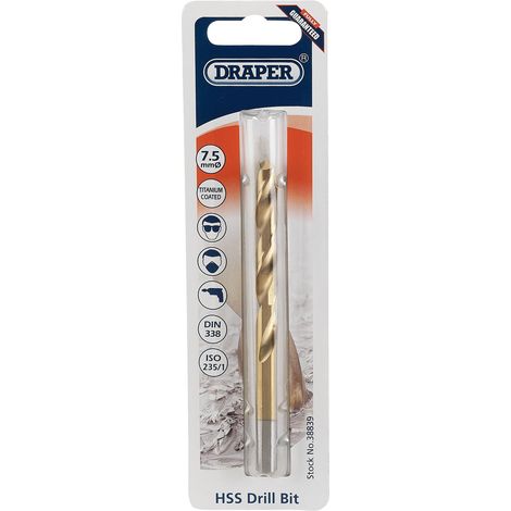 Draper 7.5mm HSS Titanium Drill Bit (38839)