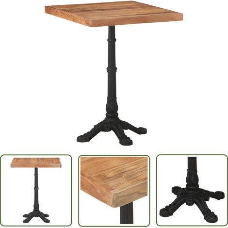 The Living Store Bistrotisch 60x60x76 cm Akazie Massivholz - Holztisch - Esstisch - Bistrotisch - Gartenmöbel - Akazienholz