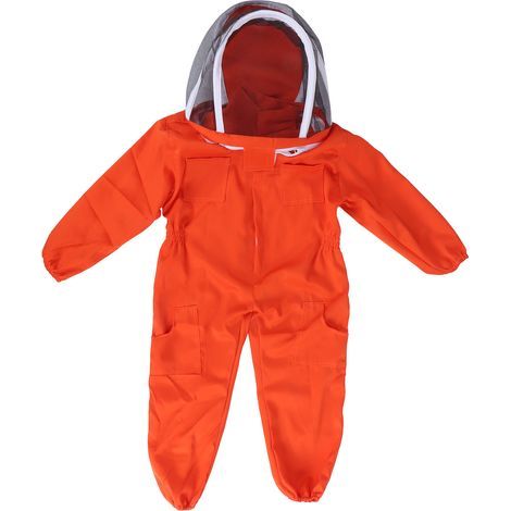 Xiuganpo Costume D'abeille une Pièce pour Enfants, Vêtements de Protection Spéciaux à Double Fermeture éclair pour L'apiculture, Idéal pour les Enfants (L) (1/5)