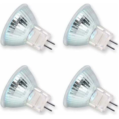 Lot de 4 Spots LED MR11 GU4 2W Blanc Froid 6000K 200LM Équivalent Halogène 10W-20V AC/DC 12V-24V Enc (1/4)