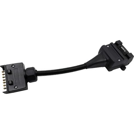 Adaptateur pour remorque/caravane : prise femelle 12 broches vers fiche mâle plate 7 broches (1/5)