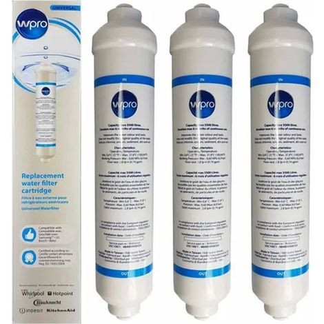 Ersatzteil - Set 3 Original-Wasserfilterpatronen WPRO USC100 -  - SAMSUNG, LG, DAEWOO, AEG, HAIER, ARISTON HOTPOINT, SIEMENS, DE DIETRICH, ARTHUR MARTIN ELECTROLUX
