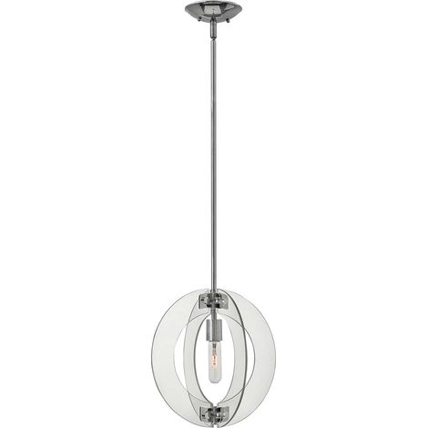 Hängeleuchte Deckenlampe Pendelleuchte Esszimmerleuchte H 33 cm Chrom 1 Flammig