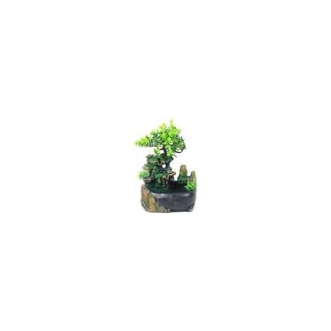 Fontaine d'Intérieur 28 x15 x 20 cm avec éclairage LED De Jardin avec Plantes et Brouillard pour la Décoration Bureau Bassins d'agrément (1/5)