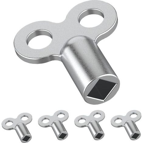 Chiave per lo sfiato del radiatore – Set di 5 chiavi universali in alluminio, resistenti e facili da usare, per impianti di riscaldamento domestico.