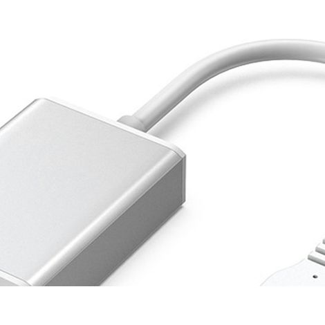 Câble adaptateur USB vers HDMI 3.0, convertisseur USB vers HDMI, convertisseur audio/vidéo haute définition 1080p, argent, sans pilote, 1465. (1/5)