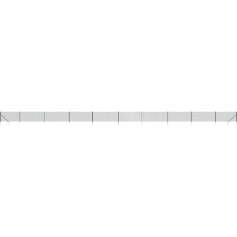 Maison Exclusive - Maschendrahtzaun mit Bodenhülsen Grün 1,1x25 m