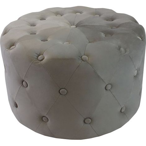 AURA - pouf rotondo in velluto (1/2)