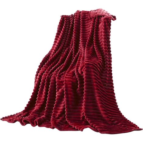 Couverture Jetable - Velours Corail - 150 x 100 cm - Pour Canapé Lit ou Décoration Intérieure - 1 Pièce