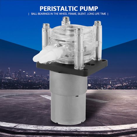 Pompe péristaltique à haut débit 12 V CC pour tubes d'aspiration d'eau analytique d'aquarium et de laboratoire