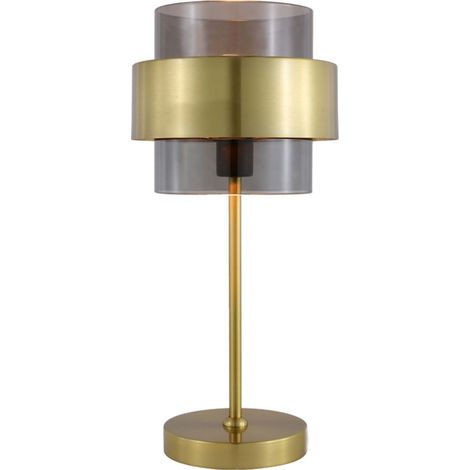 Lampe de table Miele Light Prestige E14 doré fumé verre (1/3)