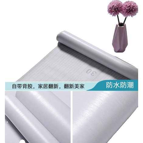 Papel pintado vinílico con estampado de madera, impermeable y resistente a la humedad, 40 cm x 500 cm, Baimuwen (1/2)