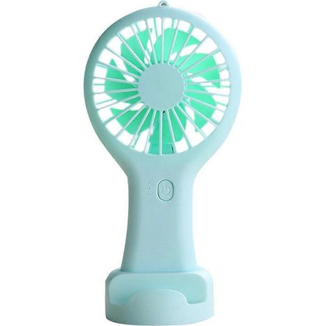 Mini ventilateur portable vert rechargeable par USB (1/5)