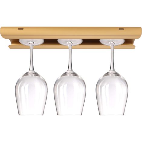 Porte-verres à suspendre pour rangement de cave à vin, support étagère mural en bronze pour décoration bar et cuisine