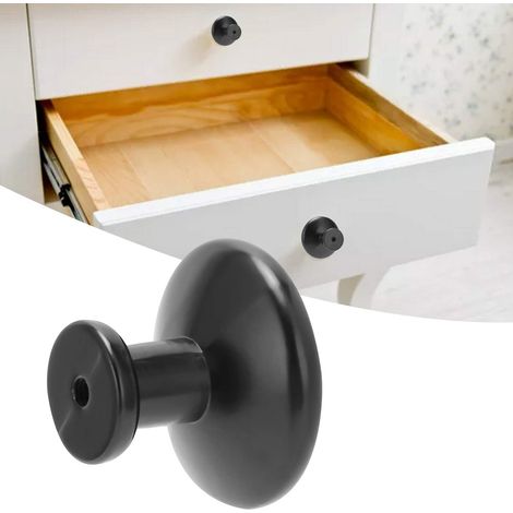 Poignée de meuble noire en alliage de zinc, bouton de tirage pour porte de placard, salle de bain ou chambre. (1/5)
