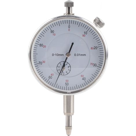 Jeffergarden ‌Reloj Comparador 0‑10mm Precisión 0.01mm, Herramienta Manual de Aleación de Aluminio‌