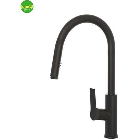 Miscelatore monocomando per lavello Feridras con docc. nero opaco (1/2)