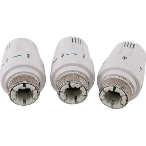 3 válvulas termostáticas para radiador TRV, cabezal termostático para radiador M30 x 1.5, reemplazo de válvula de radiador. (1/5)