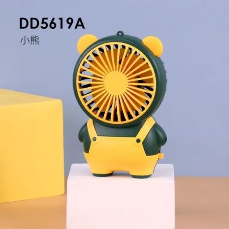Petit ventilateur de bureau - - A2 - Jaune - Sur socle - été et extérieur