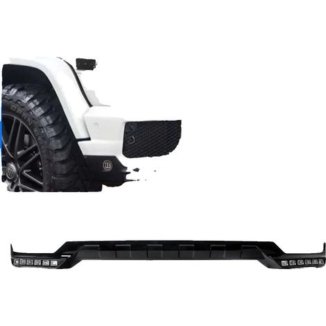Spoiler delantero, negro brillante, ajuste personalizado/de alto rendimiento, compatible con Mercedes G Wagon W463 W464 G65, longitud: 180 cm, peso: 6,5 kg. (1/5)