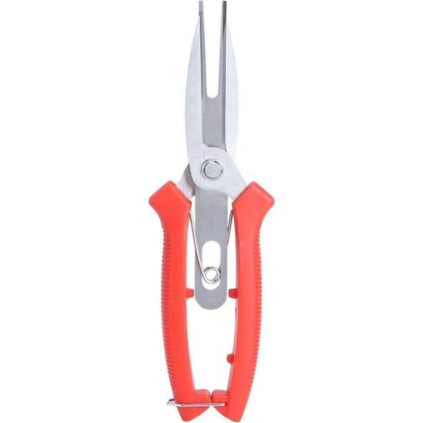 Stainless steel pruning shears for gardening, tree branches, flowers, bonsai, pruning tools, soft grip handle and locking button/anvil-type pruners (1/5)