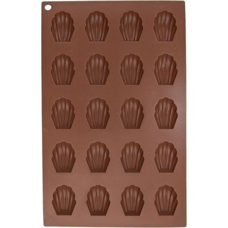 Stampo in silicone marrone a forma di guscio per biscotti, modello Sillinie Orion 151722 (1/5)