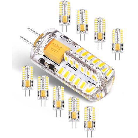 BUNTHAUS Ampoules LED G4 12V AC/DC 3W Pas de Scintillement à Économie D'énergie Lampe(Équivalent à Ampoule Halogène 30W)Blanc Froid 6000K,G4 LED Lumière,300LM Non Dimmable,Lot de 10 (1/5)
