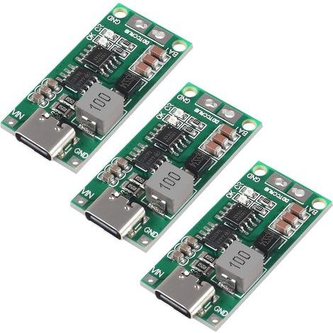 APEX 6er-Pack Lithium-Typ-C-Akkuladegeräte BMS 2S 3S 4S 1A 2A 4A 18650 USB-C Step-up-Boost-Modul für Li-Po-Polymer-Powerbanks (6 Stück 4S 4A) (1/5)