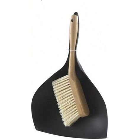 Ensemble Mini Pelle et Balayette, Petite Pelle Balayette , Petit Balai Ramasse Poussière,Noir,24.5X38.5CM