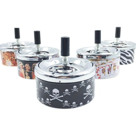 Trade Shop - ASCHENBECHER DREH-ASCHENBECHER AUSZEICHNUNGEN WINDDICHTER ASCHENBECHER VERSCHIEDENE DESIGNS - (1/2)