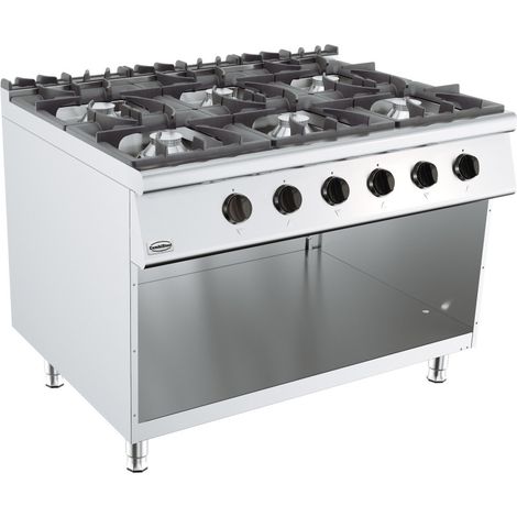 Cuisinière à gaz 6 bruleurs - Combisteel (1/2)