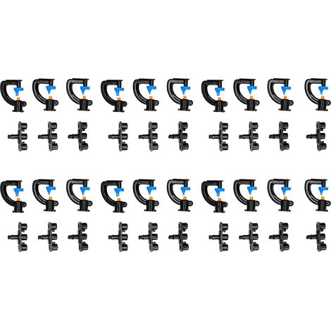 Lot de 20 Buses de pulvérisation, buse d'arrosage de Type G, buse d'atomisation d'irrigation réfractive à 180 °, équipement d'irrigation par Aspersion Amovible pour Tuyau (1/5)
