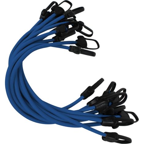 Linxor – Lot de 10 tendeurs sandows 60 cm – Embouts en plastique – Charge maximale sécurisée – Normés CE – Pour bâches d’hivernage (1/5)