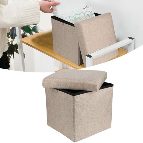Tabouret De Rangement Pliable - Repose-Pieds Et Banc Multifonction - Design Gain De Place Pour Maison - Capacité 50 Litres (1/5)