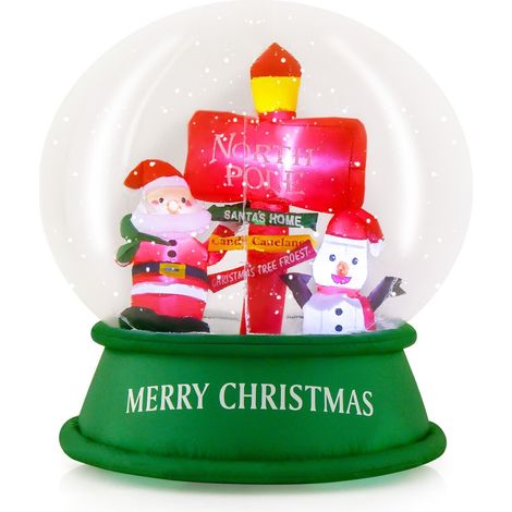 CASART Christmas Inflatable Santa Snow Globe Light Up Crystal Ball with Santa (1/5)
