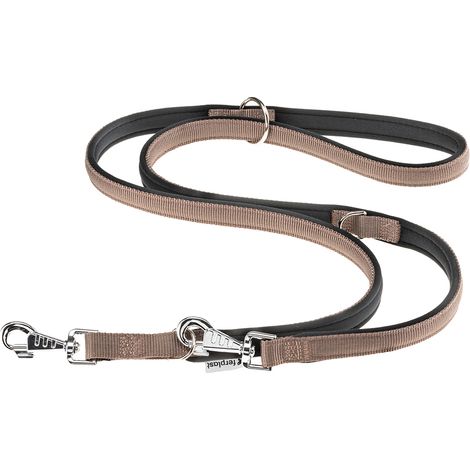 Ferplast DAYTONA GA Guinzaglio in nylon per l'addestramento di cani. Vari colori, 2 misure.. Variante GA20/200 - Misure: 20 mm x L 200 cm - Marrone