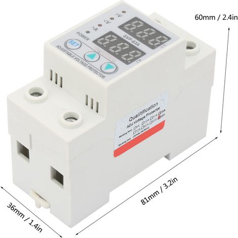 SVP-63A AC230V 63A Einphasiger automatischer Rücksetzschutz gegen Überspannung/Unterspannung und Überstrom mit dualer LED-Anzeige für Spannung und Stromstärke. (1/5)