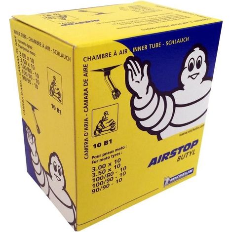 Chambre à air Michelin CH 10 B 1 pour scooters et motos 3.00-10, 3.50-10