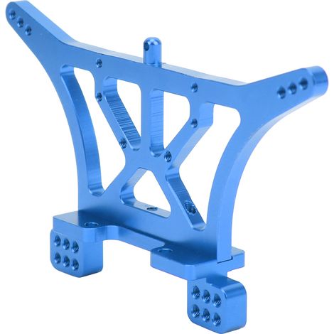 Support d'amortisseur arrière pour voiture RC Traxxas Slash 2WD 1/10 (bleu) - Arceaux de fixation robustes et légers (1/5)