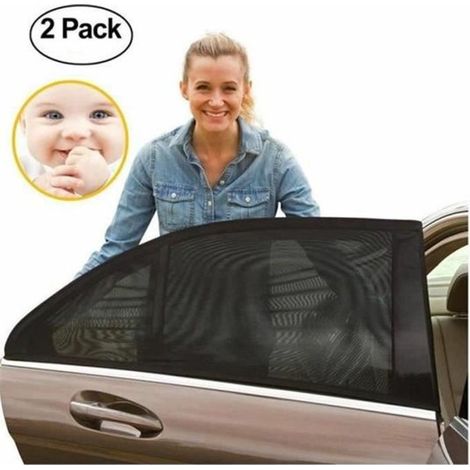 Pare-Soleil Voiture - Baby Cakes - 113cm x 51cm - Protection UV - 2 Pièces - Sécurité Enfants (1/4)