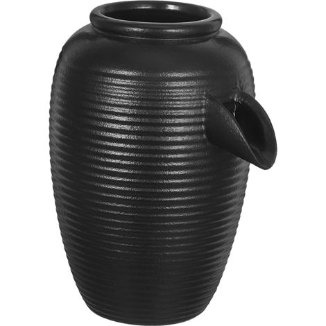 Fontaine Extérieur Pot Décoratif Cascade De Jardin Céramique Jet Eau pour Bassin avec Élément Artistique pour Aménagement Paysager