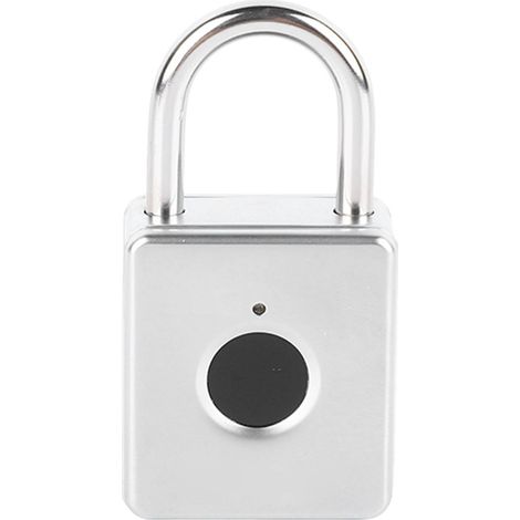 Cadenas à empreinte digitale Sans marque Modèle universel Étanche en alliage d'aluminium compact pour casier et valise argenté (1/5)