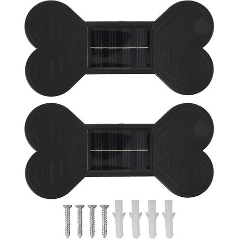 Appliques murales solaires, lot de 2 appliques extérieures avec système de détection de lumière intelligent et tube d'expansion. (1/5)