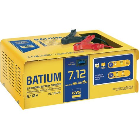 Chargeur de batterie BATIUM 7-12 6 / 12 V effectif : 11 / arithmétique : 3-7 A G
