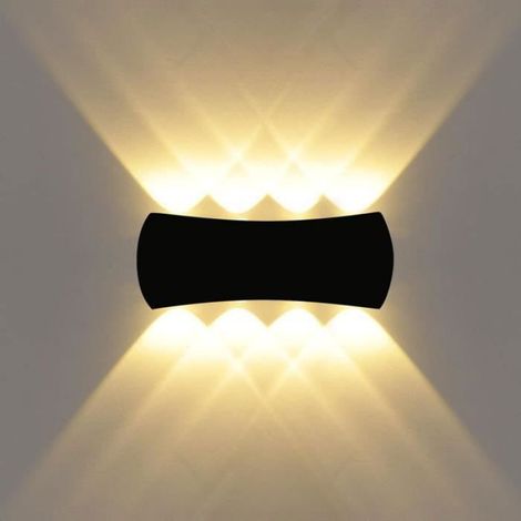 Applique murale LED moderne en aluminium, imperméable conforme à la norme IP65, éclairage d'intérieur et d'extérieur, 3000K (1/4)