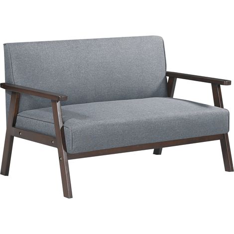 Divano/poltrona 2 posti 121 x 69 x 75 cm grigio 030009134